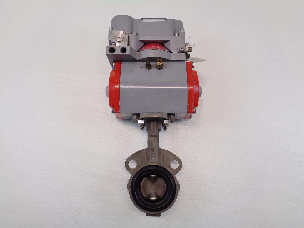 Bray 2" CF8M Lug Butterfly Valve 91-0836-21320-015 w/ StoneL Axiom Limit Switch